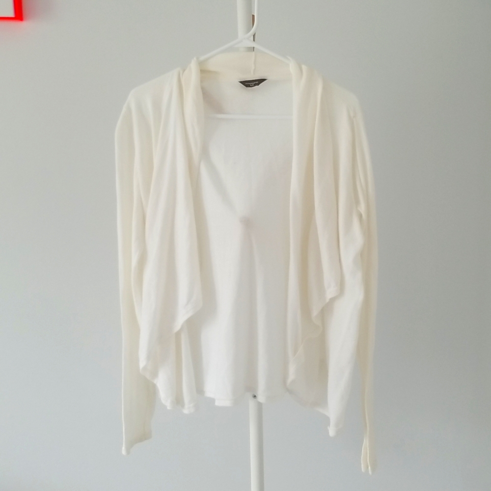 White Denver Hays Cotton Cardigan Size M